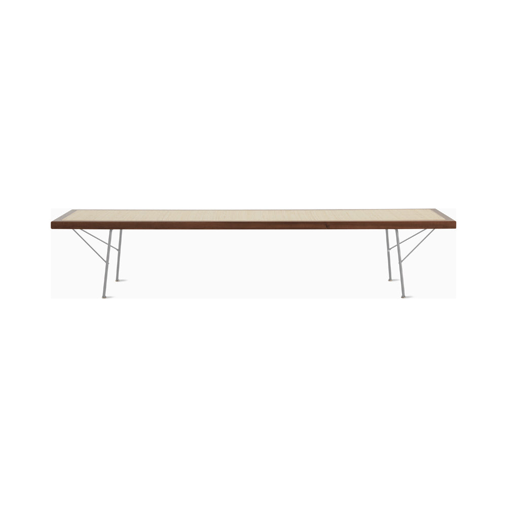 Nelson Cane Bench Benches herman miller 72 Inch Walnut +$400.00 Trivalent Chrome