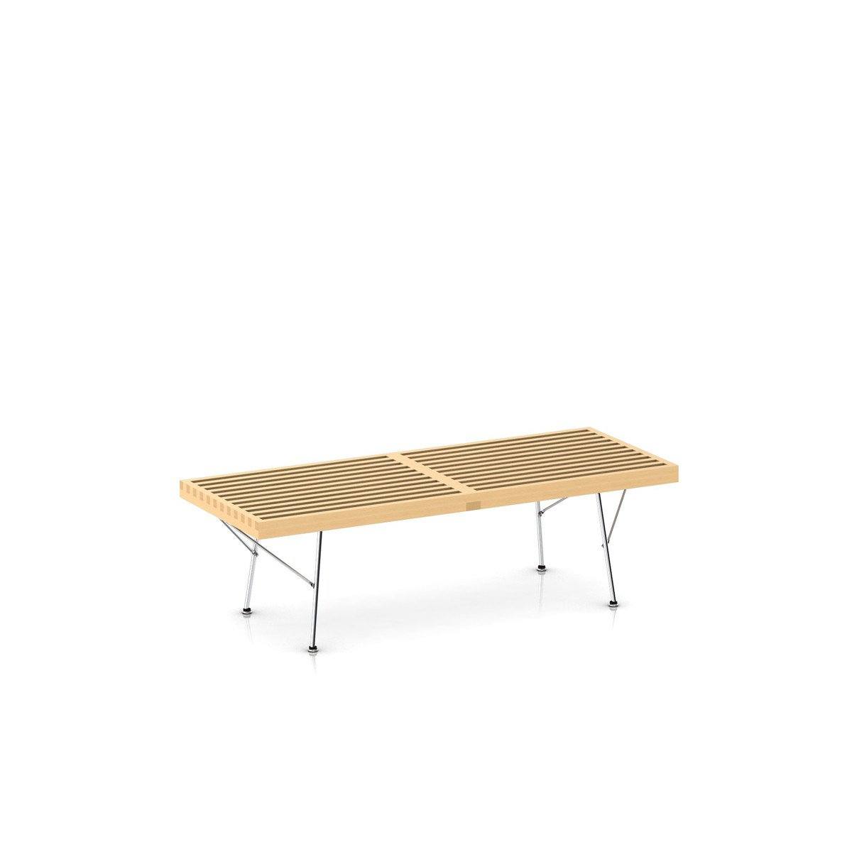 Nelson Bench Benches herman miller 48-inches Wide Metal Base +$100.00 Natural Maple Slat Finish