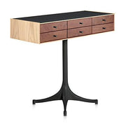 Nelson Miniature Chest 6 Drawer With Pedestal storage herman miller White Ash and Walnut +$100.00 Black Black