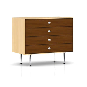 Nelson Thin Edge Chest storage herman miller 4 Drawer Chest + $200.00 Silver Aluminum Pulls White Ash And Walnut Combination Case Finish + $219.00