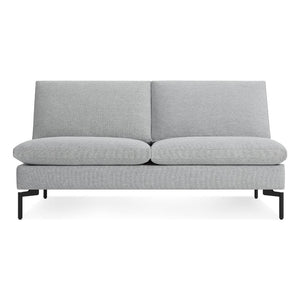 New Standard Armless Sofa Sofa BluDot Maharam Mode in Intaglio - Black Legs 