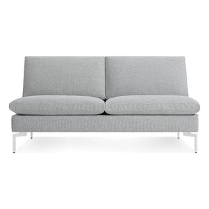 New Standard Armless Sofa Sofa BluDot Maharam Mode in Intaglio - White Legs 