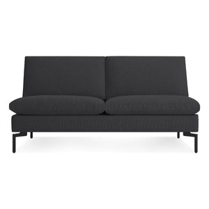 New Standard Armless Sofa Sofa BluDot Maharam Meld in Panda - Black Legs 
