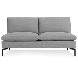 New Standard Armless Sofa Sofa BluDot Spitzer Grey - Black Legs 