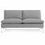 New Standard Armless Sofa Sofa BluDot Spitzer Grey - White Legs 