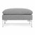 New Standard Ottoman ottomans BluDot Spitzer Grey - White Legs 