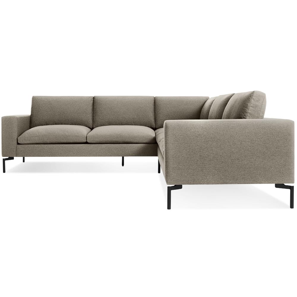 New Standard Sectional - Small Sofa BluDot Left Sanford Black - Black Legs 