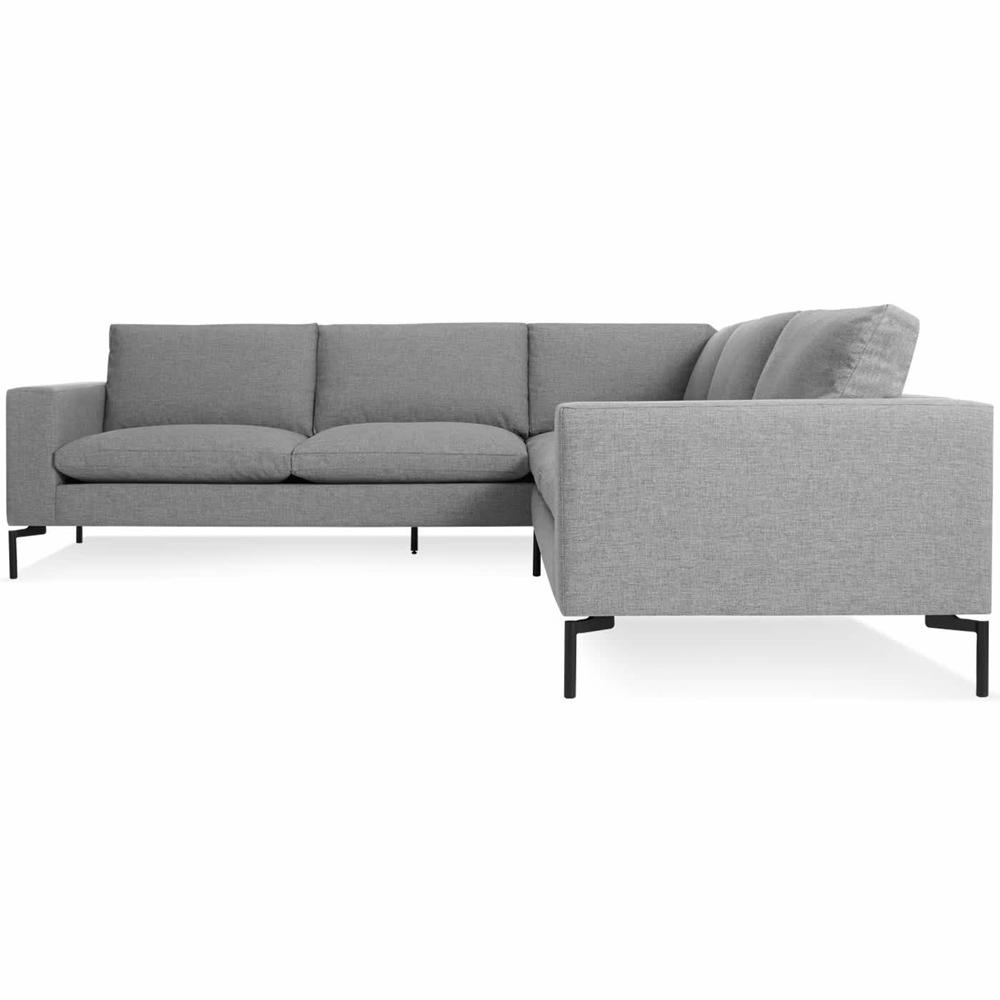 New Standard Sectional - Small Sofa BluDot Left Spitzer Grey - Black Legs 