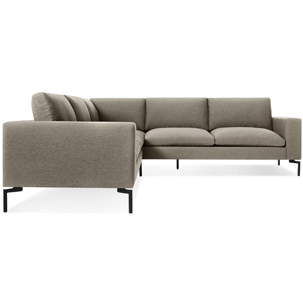 New Standard Sectional - Small Sofa BluDot Right Sanford Black - Black Legs 