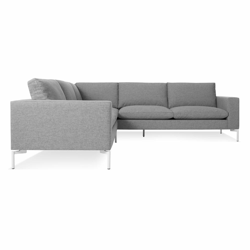 New Standard Sectional - Small Sofa BluDot Right Spitzer Grey - White Legs 