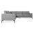 New Standard Sectional - Small Sofa BluDot Right Spitzer Grey - Black Legs 