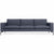 New Standard Sofa 104 Sofa BluDot Nixon Blue/Black Legs 