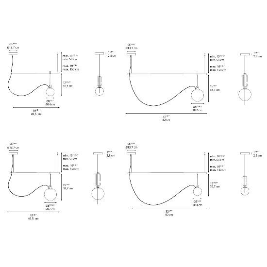 NH S1 Suspension Pendant Lights Artemide 