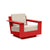 Nisswa Lounge Chair lounge chairs Loll Designs Apple Red Canvas Flax 