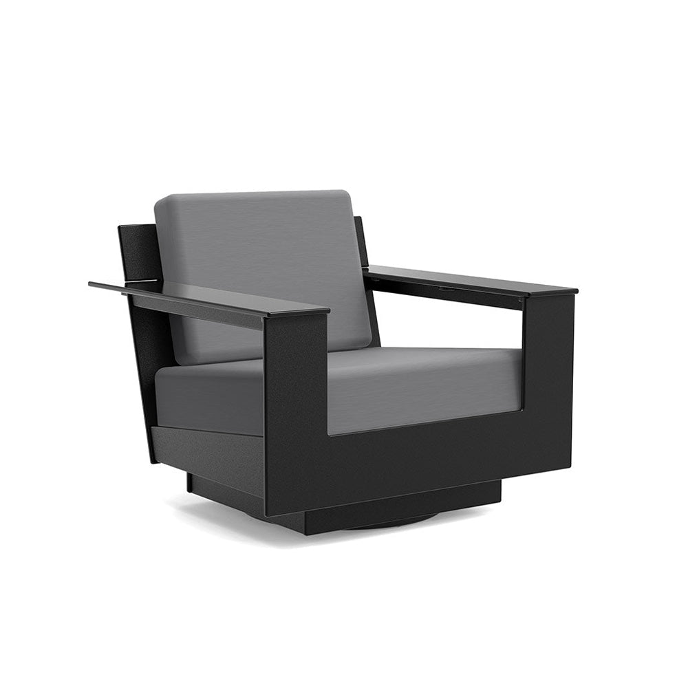 Nisswa Lounge Swivel Chair lounge chairs Loll Designs Black Cast Charcoal 