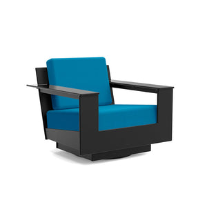 Nisswa Lounge Swivel Chair lounge chairs Loll Designs Black Canvas Regatta 
