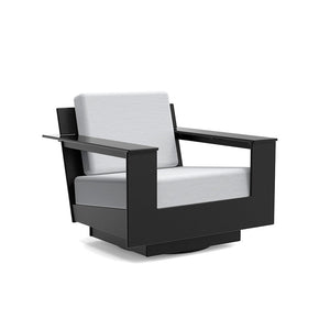 Nisswa Lounge Swivel Chair lounge chairs Loll Designs Black Cast Silver 