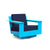 Nisswa Lounge Swivel Chair lounge chairs Loll Designs Sky Blue Canvas Navy 