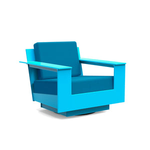 Nisswa Lounge Swivel Chair lounge chairs Loll Designs Sky Blue Canvas Regatta 