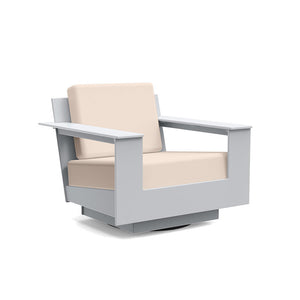 Nisswa Lounge Swivel Chair lounge chairs Loll Designs Driftwood Canvas Flax 
