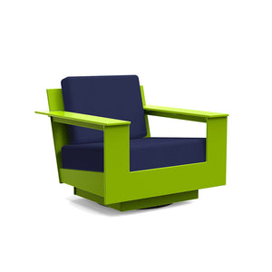 Nisswa Lounge Swivel Chair lounge chairs Loll Designs Leaf Green Canvas Navy 