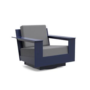 Nisswa Lounge Swivel Chair lounge chairs Loll Designs Navy Blue Cast Charcoal 