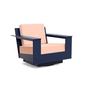 Nisswa Lounge Swivel Chair lounge chairs Loll Designs Navy Blue Cast Petal 