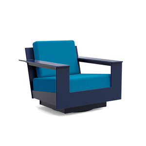 Nisswa Lounge Swivel Chair lounge chairs Loll Designs Navy Blue Canvas Regatta 