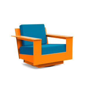 Nisswa Lounge Swivel Chair lounge chairs Loll Designs Sunset Orange Canvas Regatta 