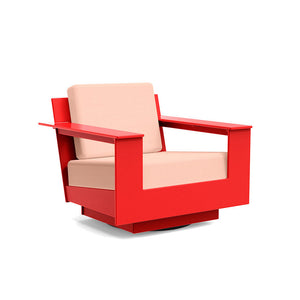 Nisswa Lounge Swivel Chair lounge chairs Loll Designs Apple Red Cast Petal 