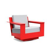 Nisswa Lounge Swivel Chair lounge chairs Loll Designs Apple Red Cast Silver 