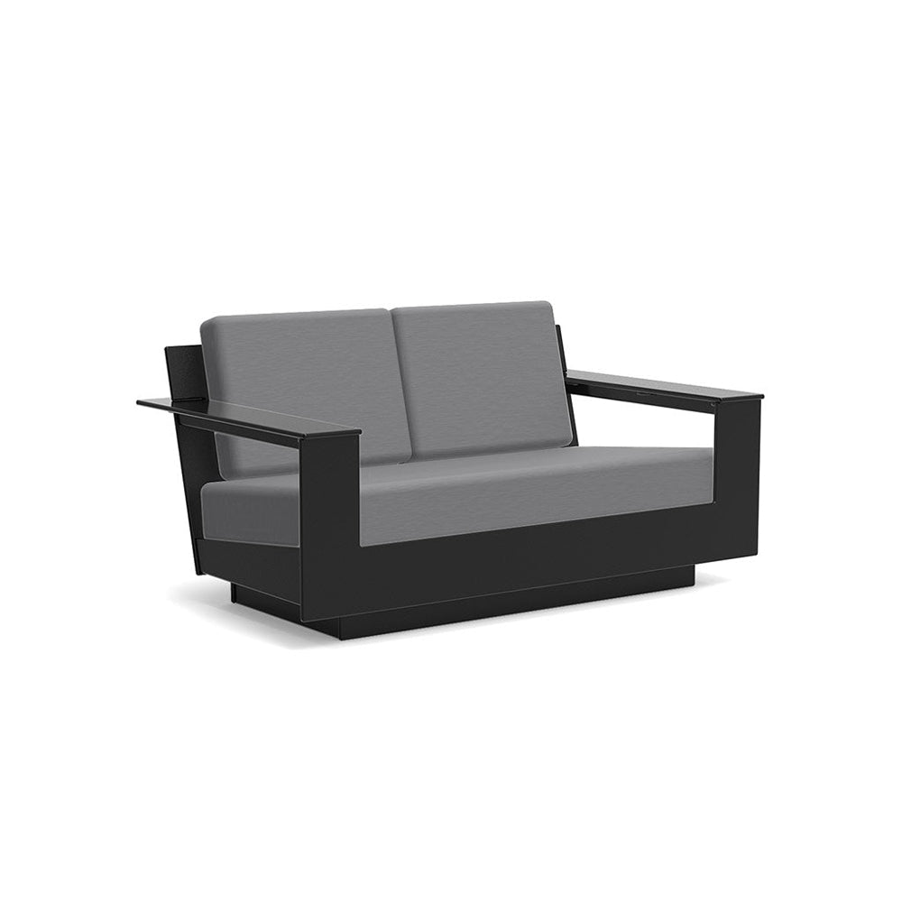 Nisswa Loveseat Sofas Loll Designs Black Cast Charcoal 