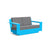 Nisswa Loveseat Sofas Loll Designs Sky Blue Cast Charcoal 