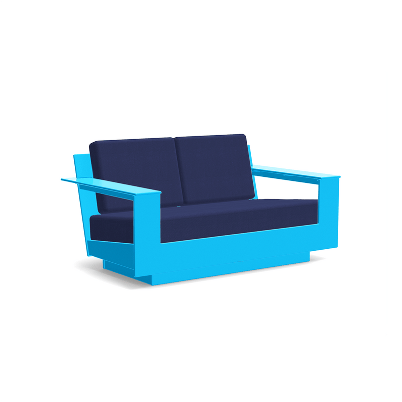 Nisswa Loveseat Sofas Loll Designs Sky Blue Canvas Navy 