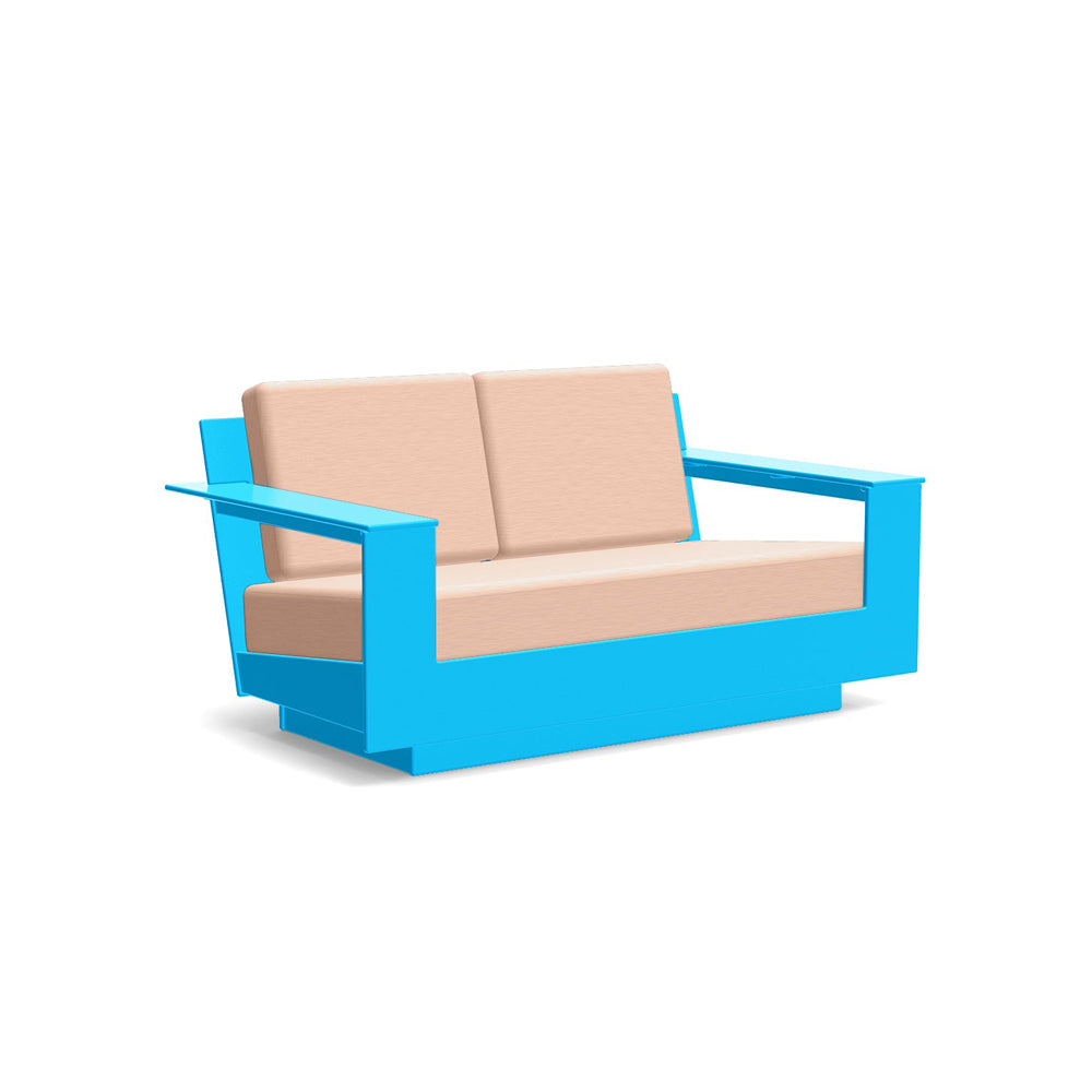 Nisswa Loveseat Sofas Loll Designs Sky Blue Cast Petal 