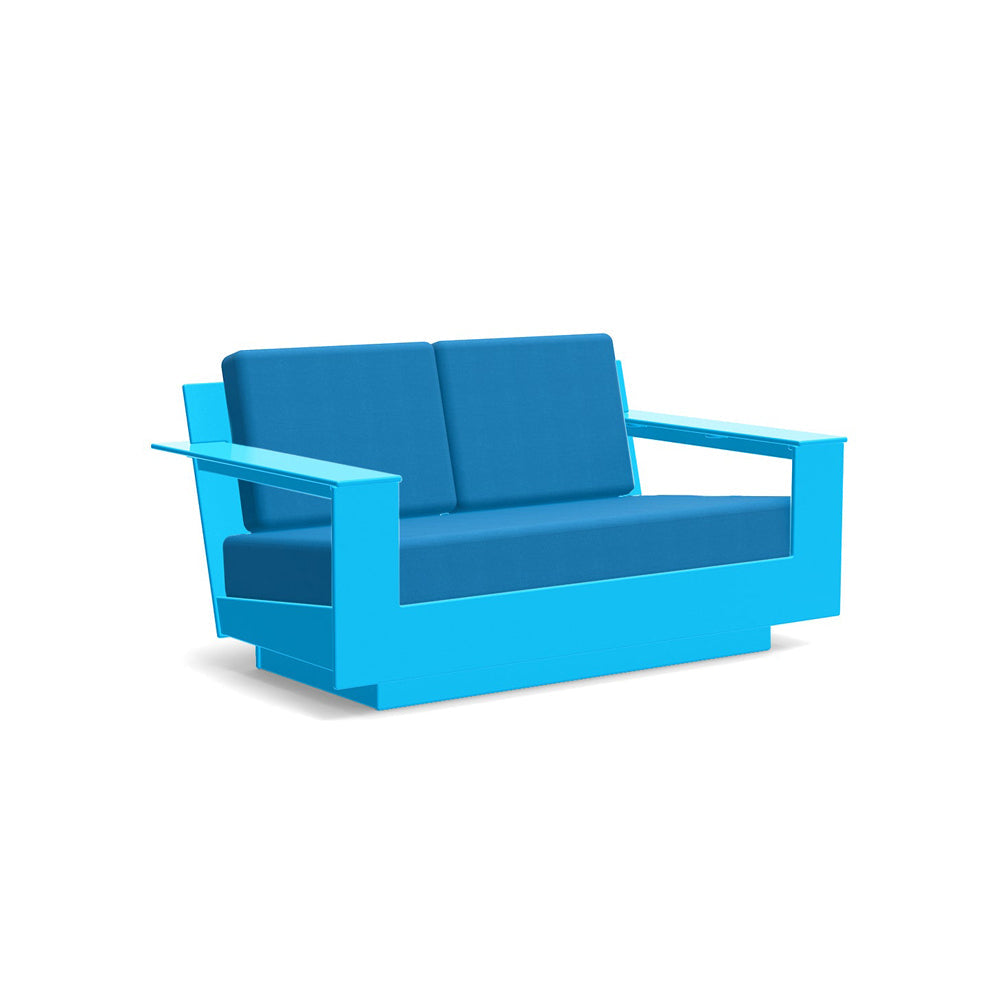 Nisswa Loveseat Sofas Loll Designs Sky Blue Canvas Regatta 