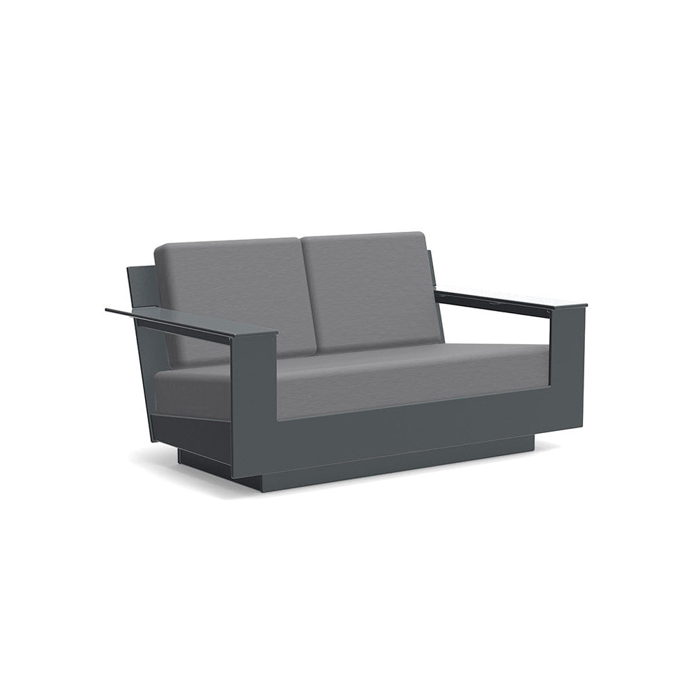 Nisswa Loveseat Sofas Loll Designs Charcoal Grey Cast Charcoal 