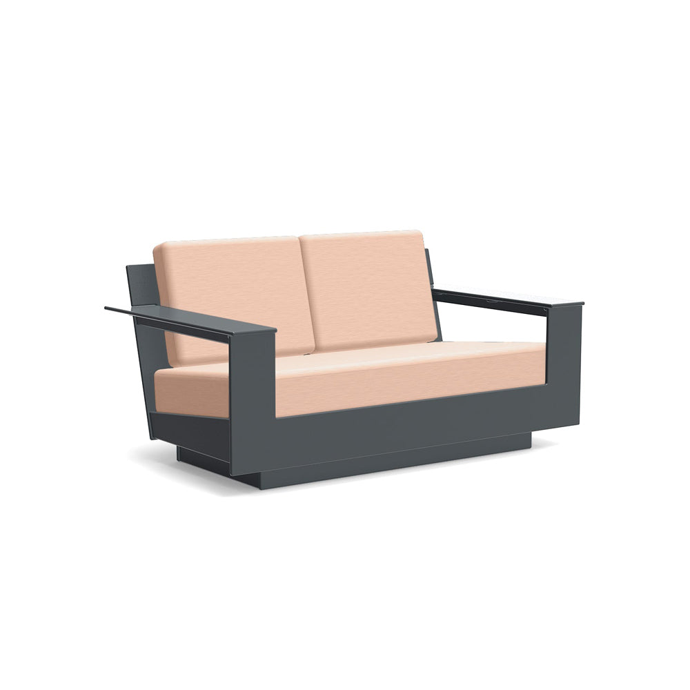 Nisswa Loveseat Sofas Loll Designs Charcoal Grey Cast Petal 