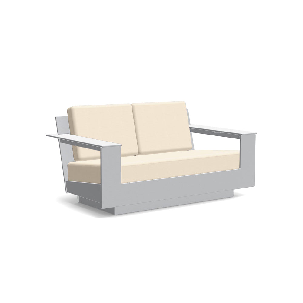 Nisswa Loveseat Sofas Loll Designs Driftwood Canvas Flax 