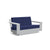 Nisswa Loveseat Sofas Loll Designs Driftwood Canvas Navy 