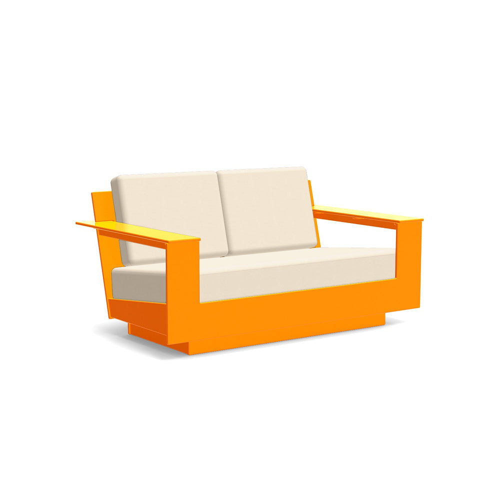 Nisswa Loveseat Sofas Loll Designs Sunset Orange Canvas Flax 