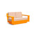 Nisswa Loveseat Sofas Loll Designs Sunset Orange Cast Petal 