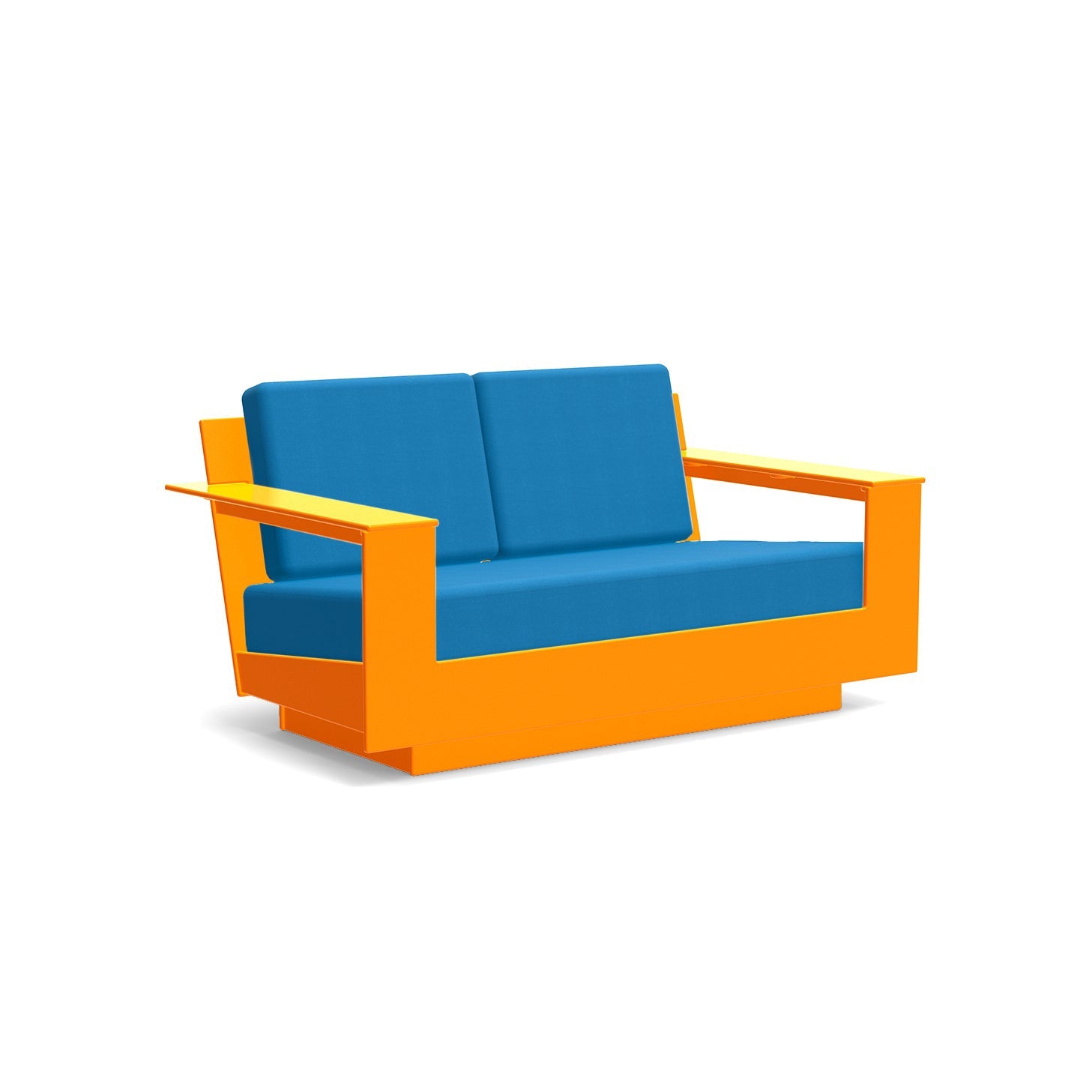 Nisswa Loveseat Sofas Loll Designs Sunset Orange Canvas Regatta 