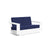 Nisswa Loveseat Sofas Loll Designs Cloud White Canvas Navy 