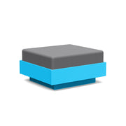 Nisswa Ottoman Ottoman Loll Designs Sky Blue Cast Charcoal 