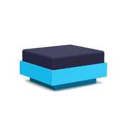 Nisswa Ottoman Ottoman Loll Designs Sky Blue Canvas Navy 
