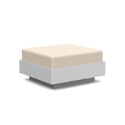 Nisswa Ottoman Ottoman Loll Designs Driftwood Canvas Flax 
