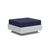 Nisswa Ottoman Ottoman Loll Designs Driftwood Canvas Navy 