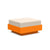 Nisswa Ottoman Ottoman Loll Designs Sunset Orange Canvas Flax 