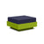 Nisswa Ottoman Ottoman Loll Designs Leaf Green Canvas Navy 